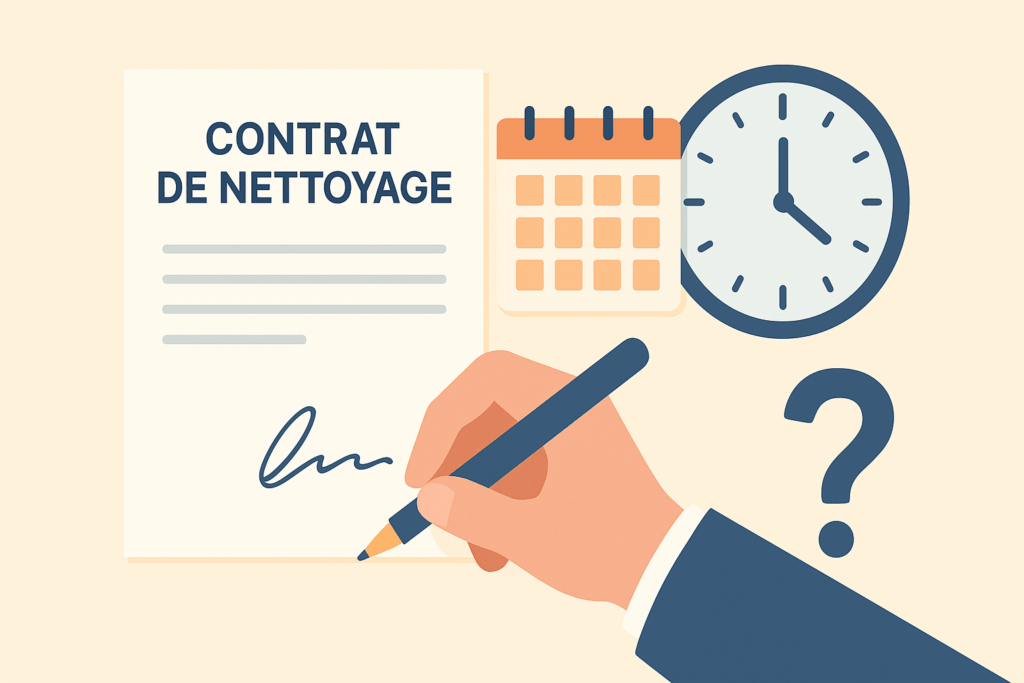 Quelle est la durée d'engagement d'un contrat de nettoyage ?