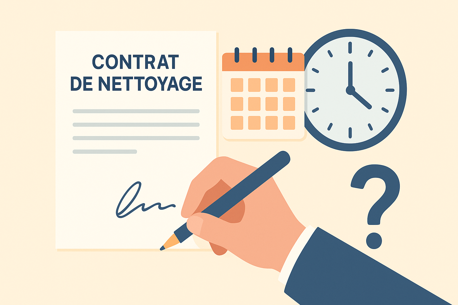 Quelle est la durée d'engagement d'un contrat de nettoyage ?