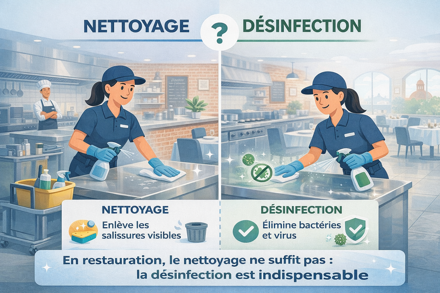 Nettoyage ou désinfection quelle différence ?