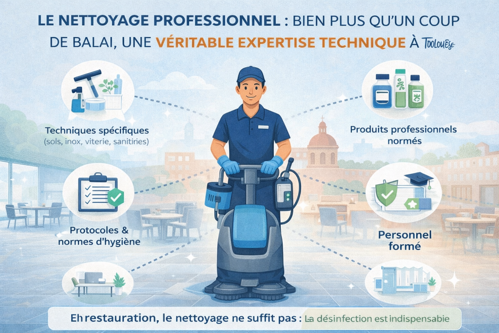 Le nettoyage professionnel : bien plus qu'un coup de balai, une véritable expertise technique à Toulouse