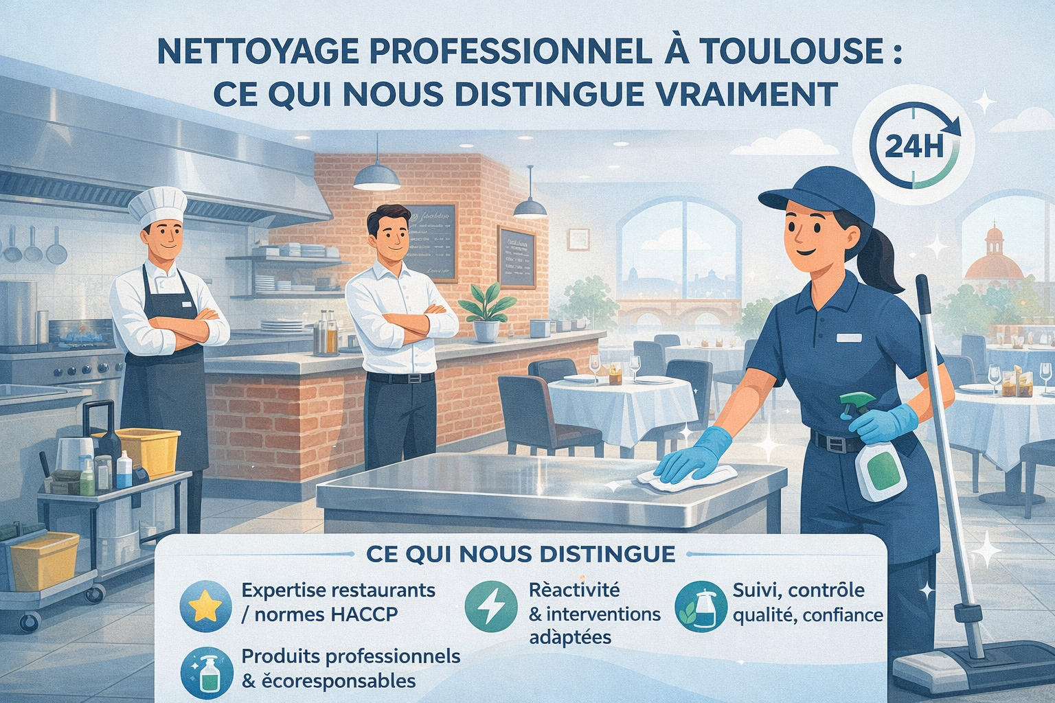 Nettoyage professionnel à Toulouse ce qui nous distingue vraiment