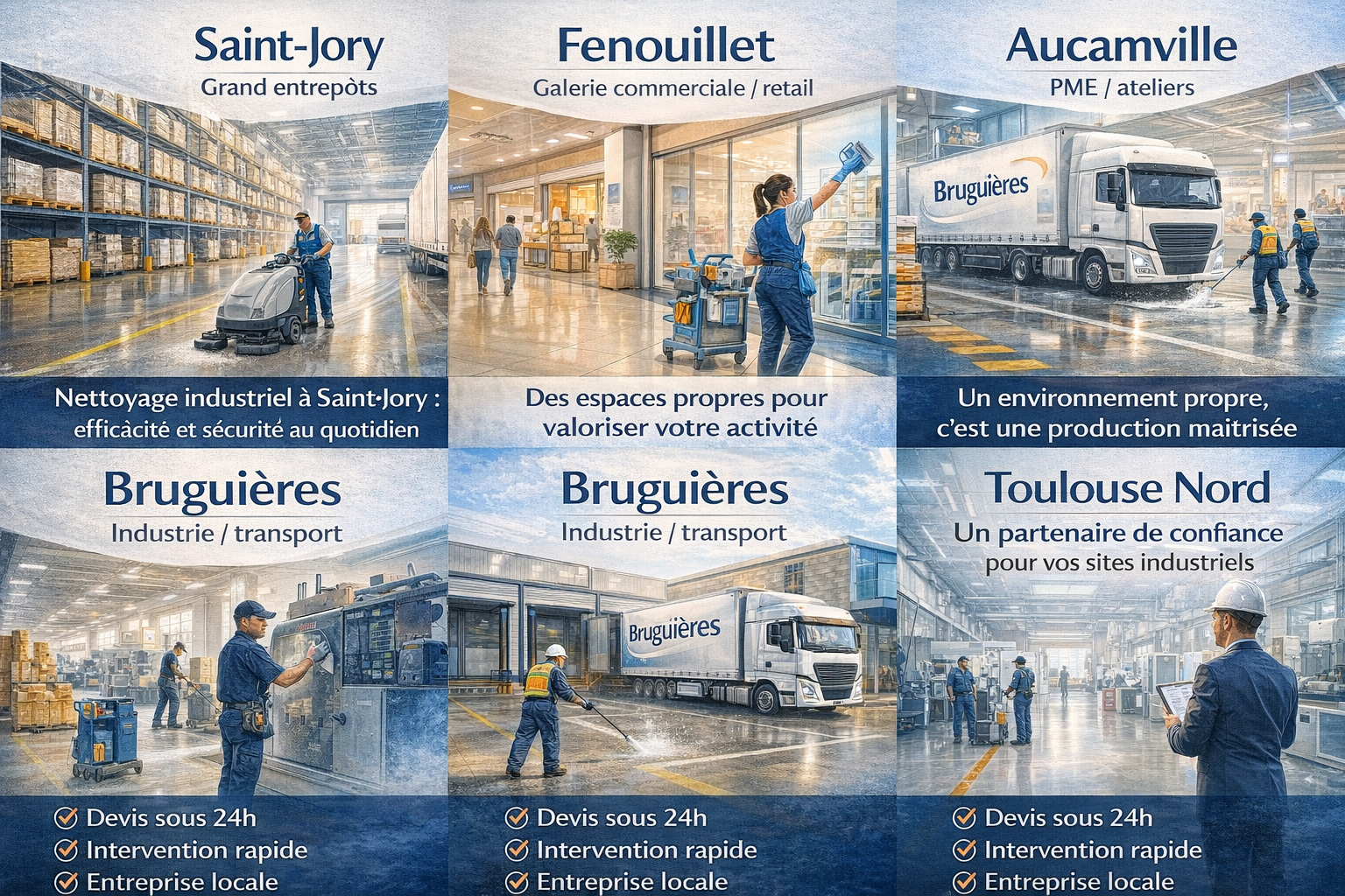 Services de nettoyage industriel à Saint-Jory