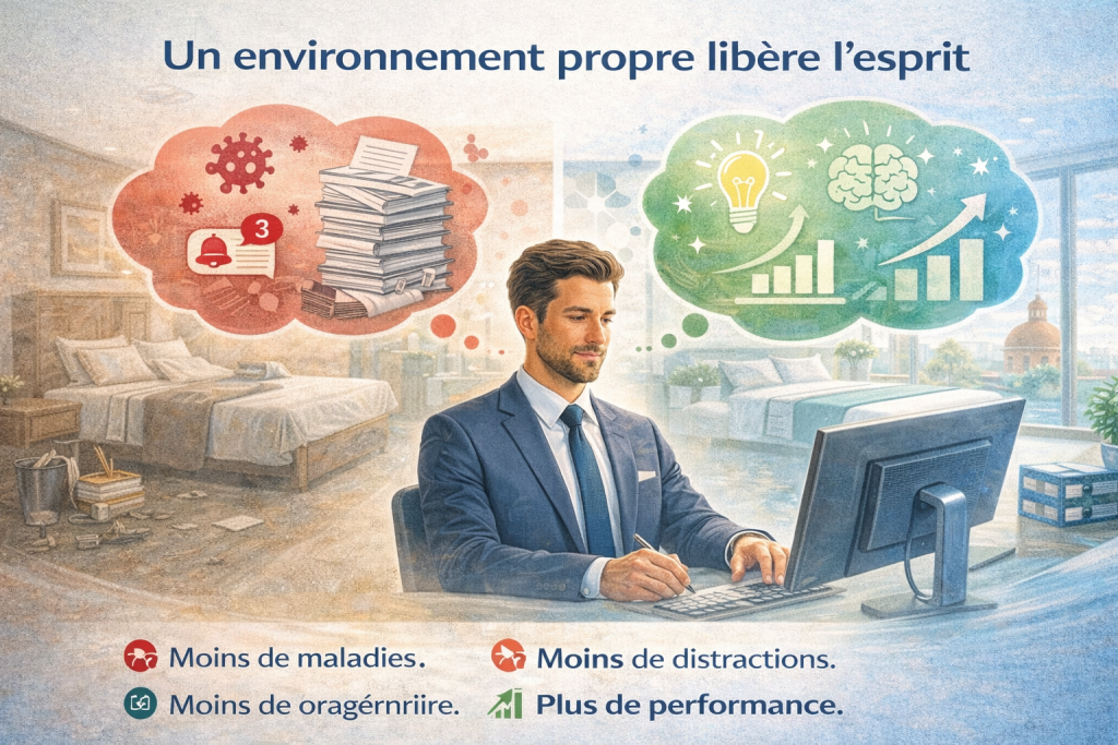 Comment la propreté des bureaux améliore la productivité et réduit l’absentéisme ?