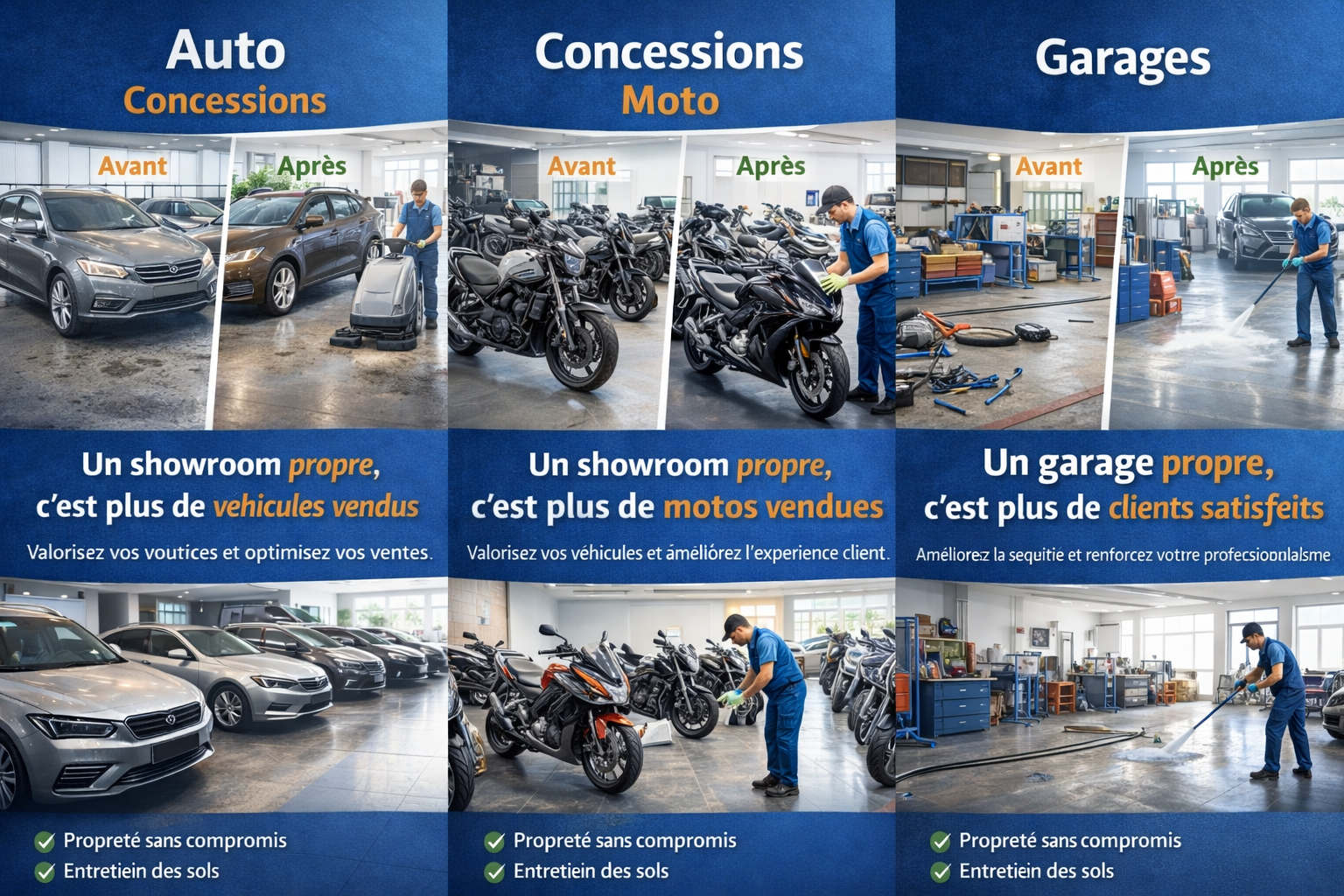 concessions auto + moto + garages