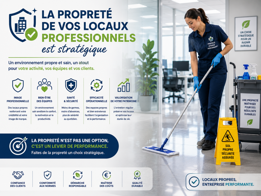 La propreté de vos locaux professionnels est stratégique