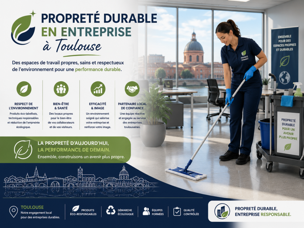 Propreté durable en entreprise à Toulouse